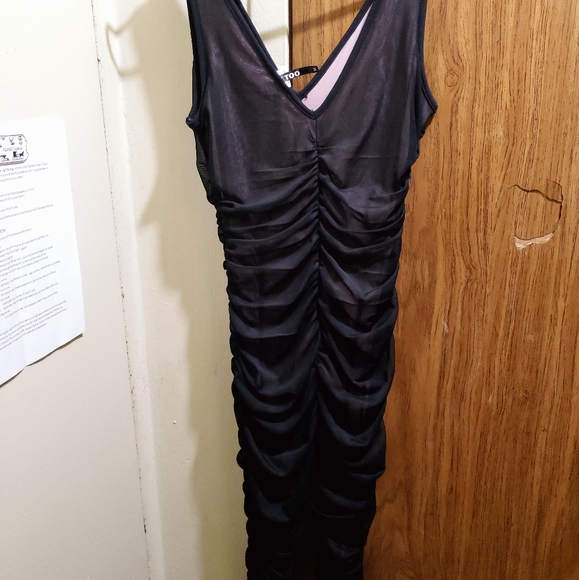 K TOO Black sheer jumpsuit - Picture 2 of 4